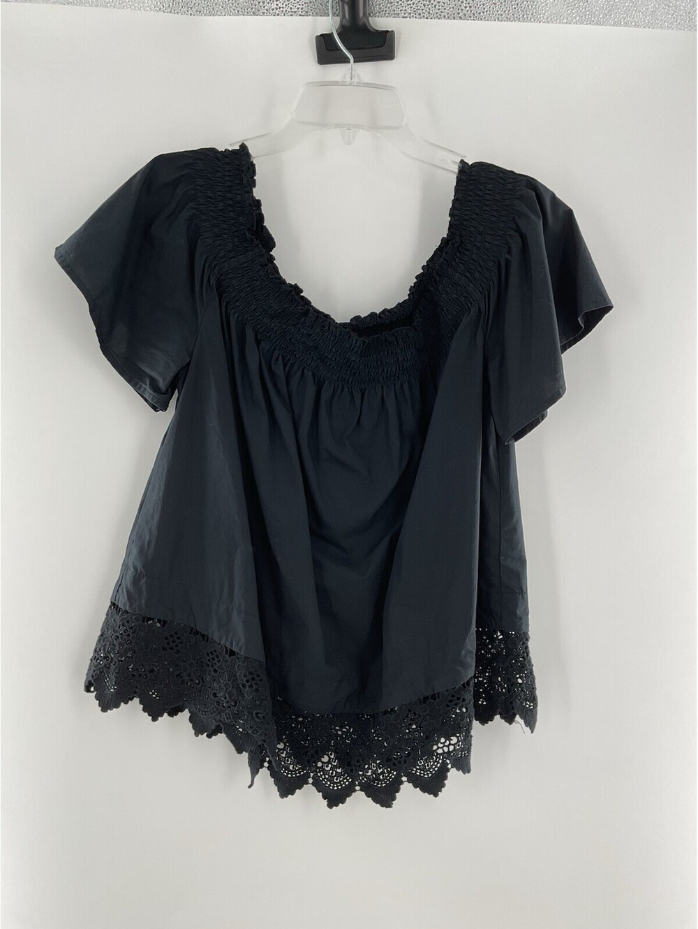 Who What Wear Women’s off the shoulder X Blouse Bleach 092